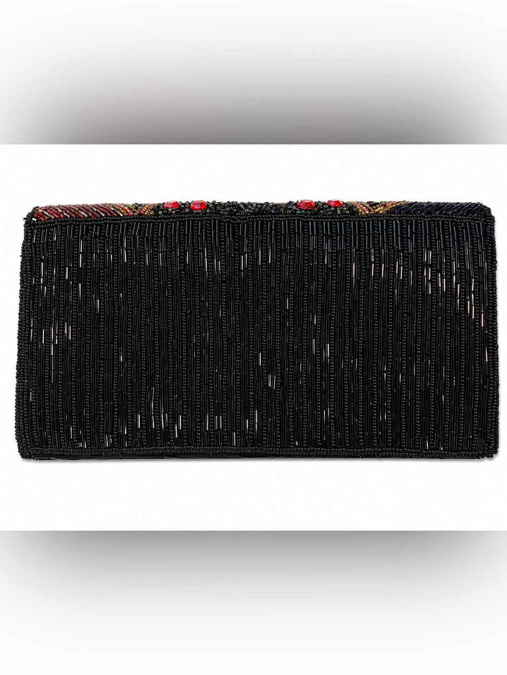 Vintage DADAS Black Multicolor Beaded Evening Clutch Bag - Picture 2 of 3